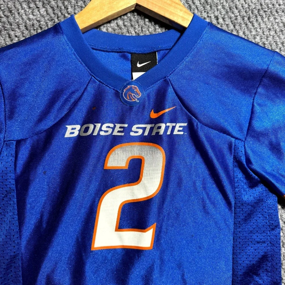 Boise State Broncos NCAA #2 Ashton Jeanty Nike Football Jersey Blue Kids Size 5